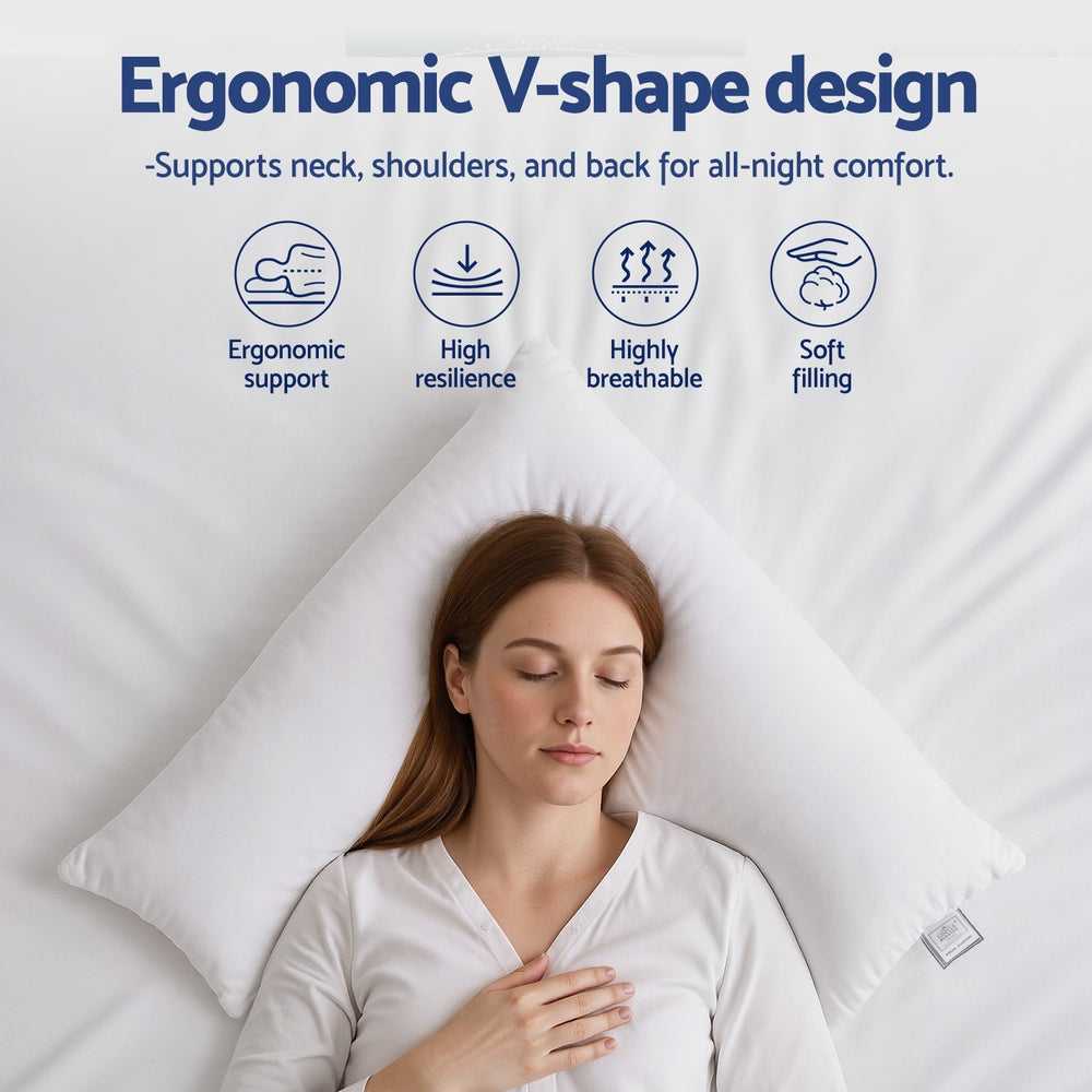 Giselle Pillows/Cushions V Shape Pillow Boomerang Nursing Body Cushion