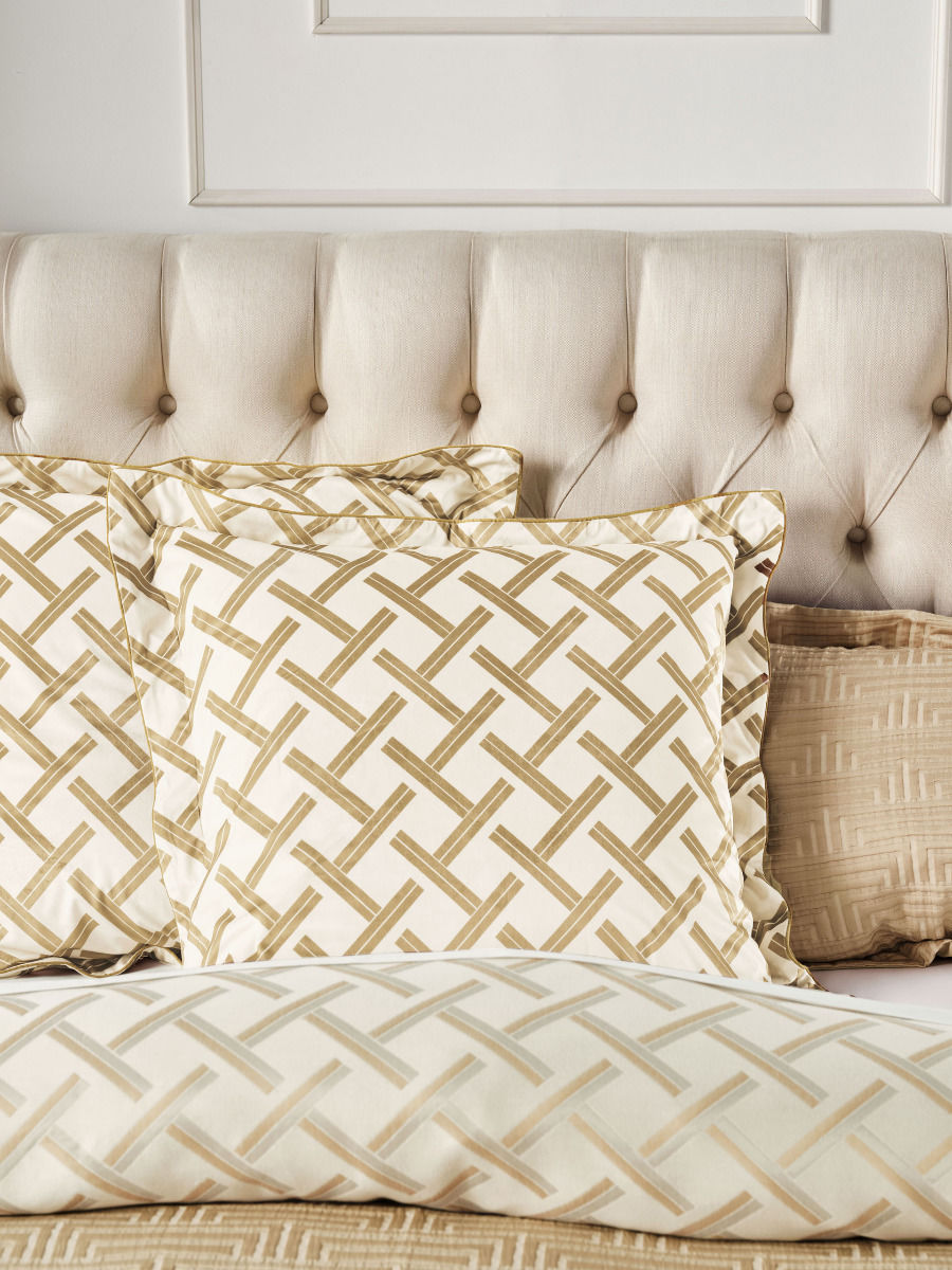 GRACE BY LINEN HOUSE VALERIA CHAMPAGNE QUILT COVER SET Linen House