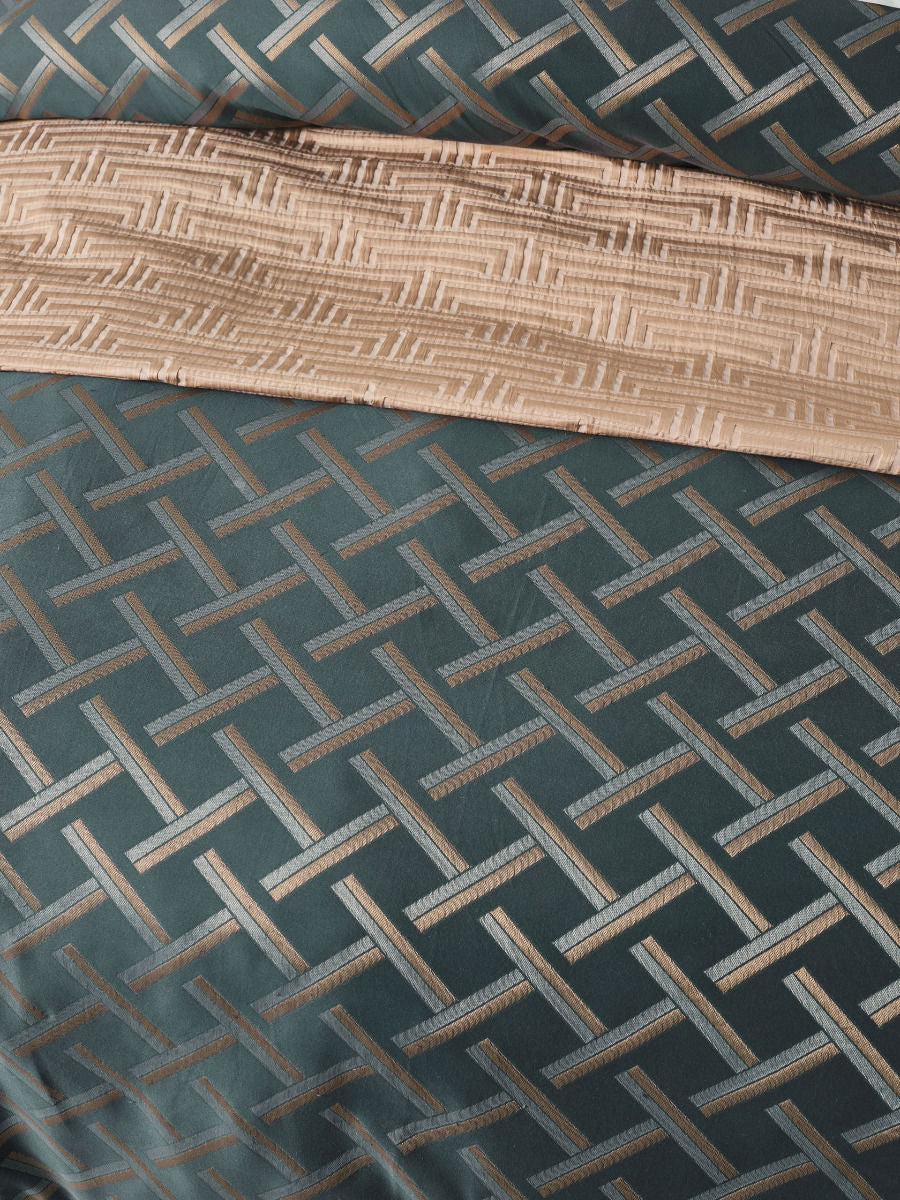 GRACE BY LINEN HOUSE VALERIA SLATE QUILT COVER SET Linen House