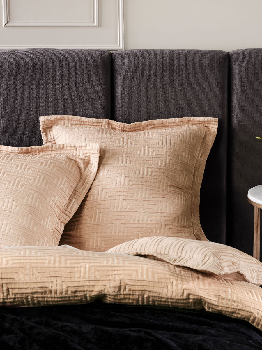 GRACE BY LINEN WINSTON GOLD QUILT COVER SET Linen House