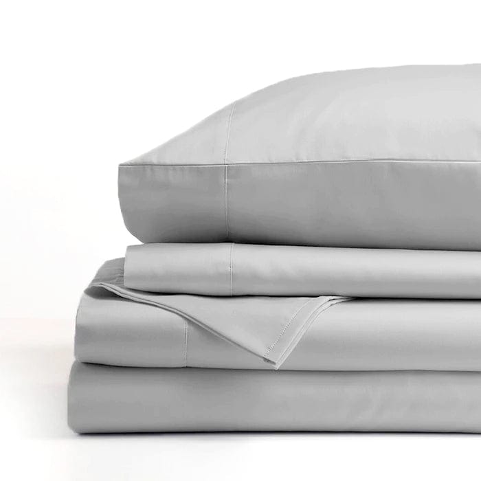 H Decor Bed Sheets 1500 Thread count Premium Cotton Blend Sheet Set - Silver
