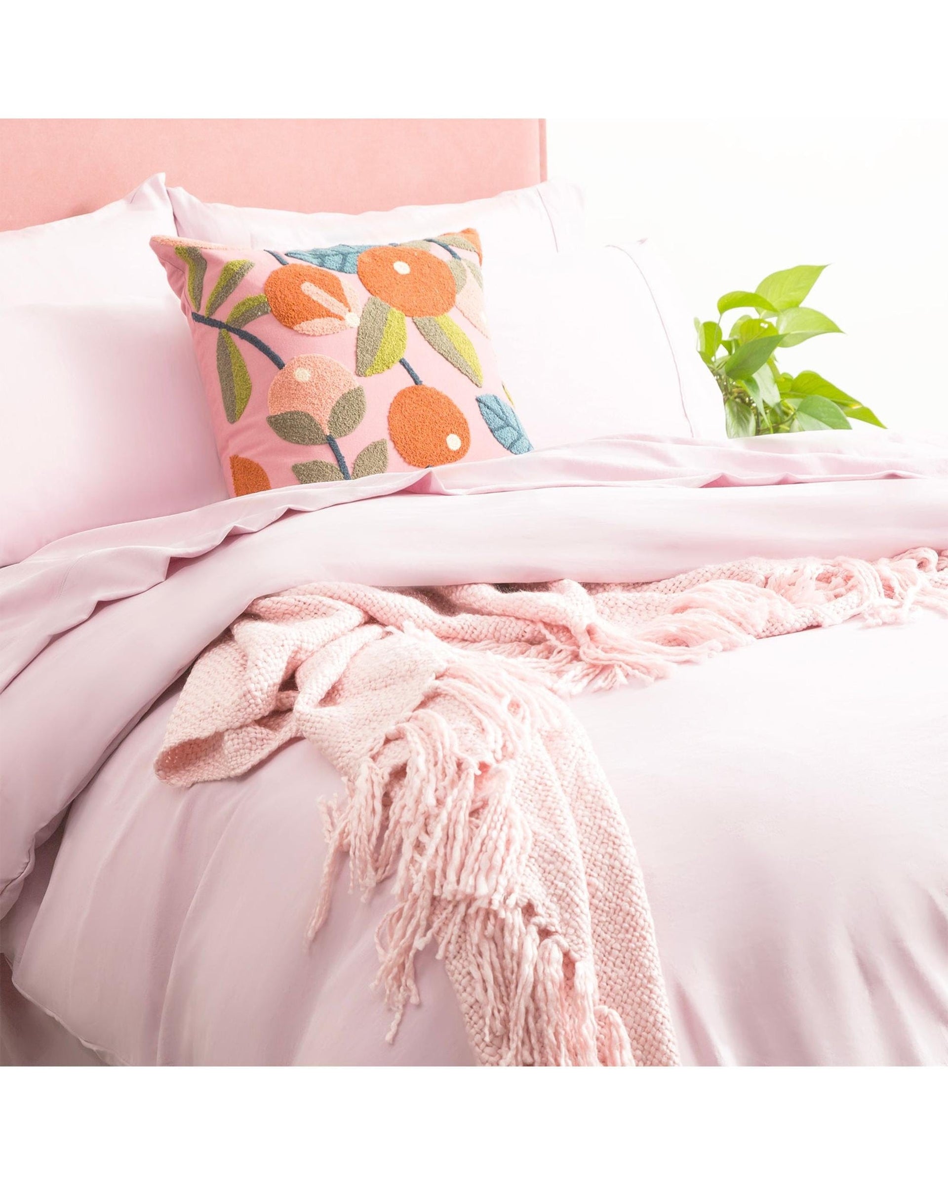 H Decor Quilt Cover Ultra Plush Vintage Washed Microfiber Quilt Cover Set - LILAC