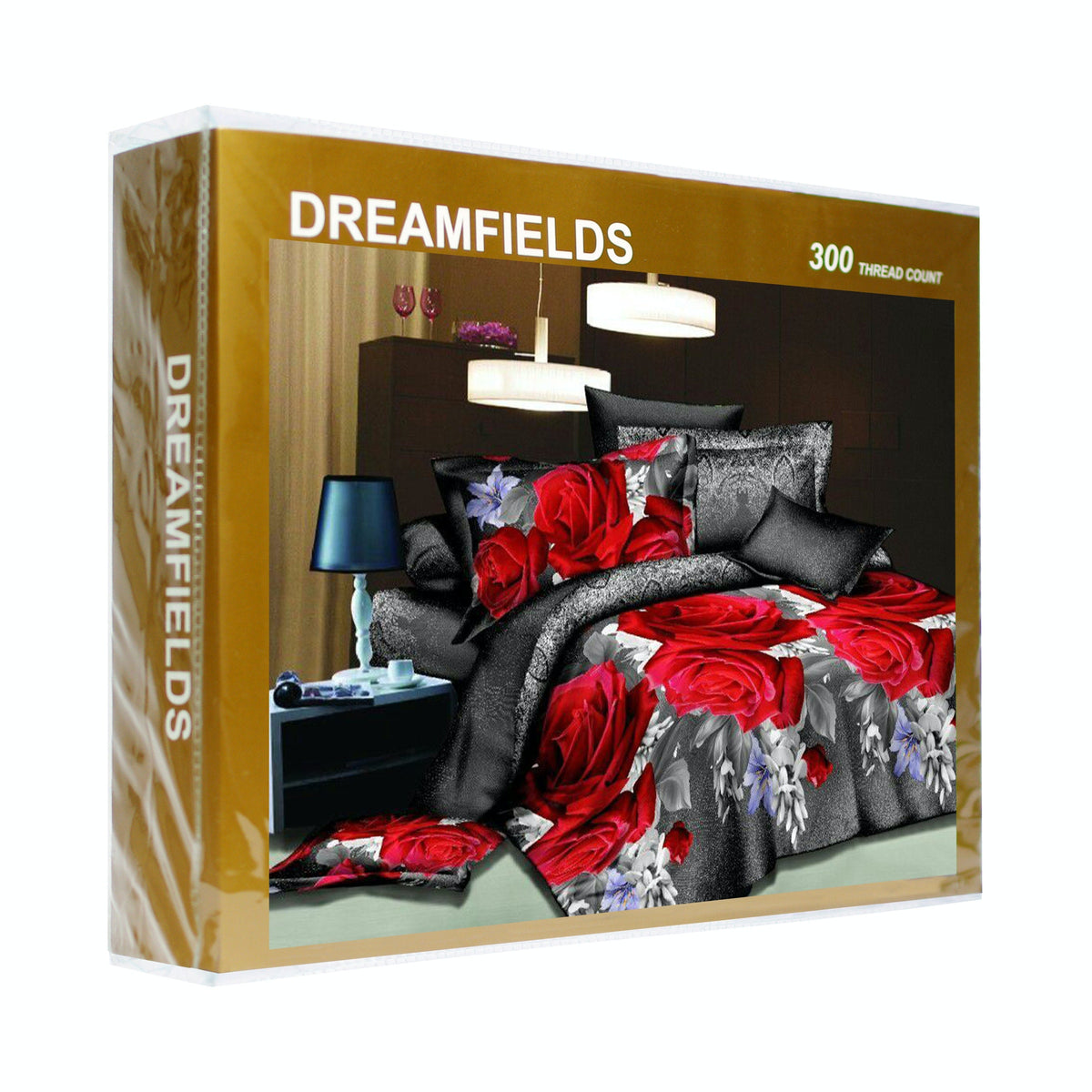 Dreamfields Great Rose Design Quilt Doona Duvet Cover Set