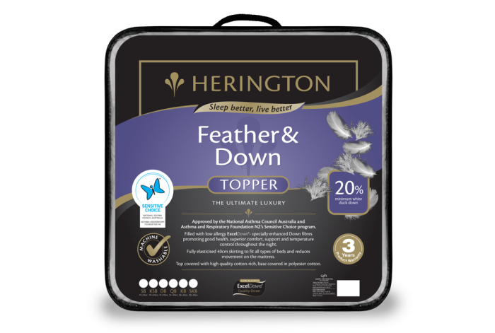 Herington LUXURY WHITE 20% DUCK DOWN TOPPER Herington