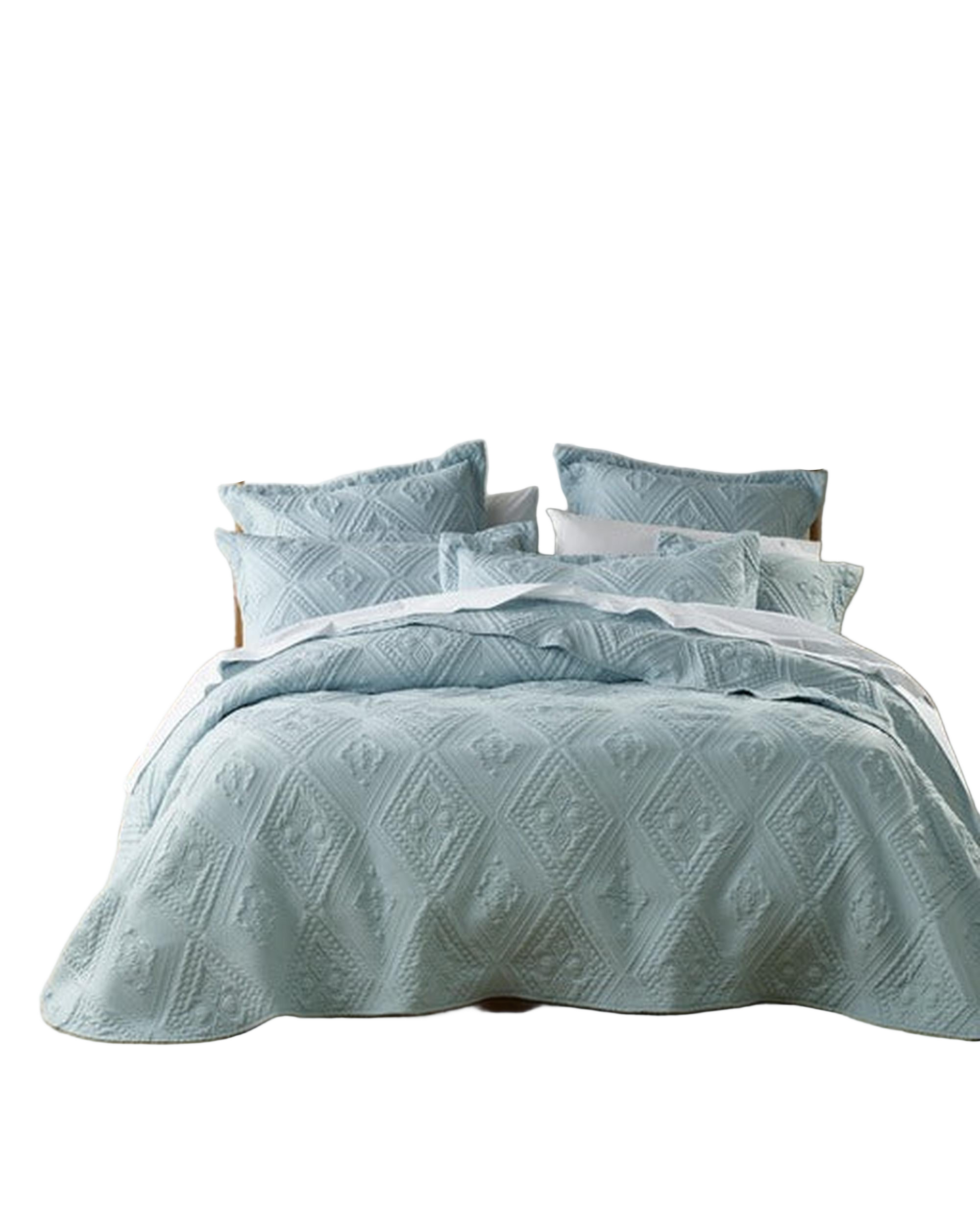 Bianca Bedding Aspen Sky Blue Polyester Bedspread Set Bianca Bedding