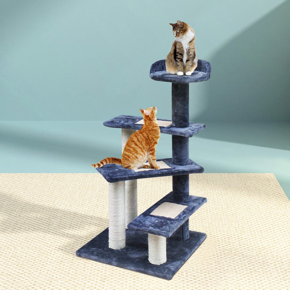 i.Pet Cat Tower i.Pet Cat Tree 100cm Scratching Post Scratcher Tower Wood Condo House Trees Bed