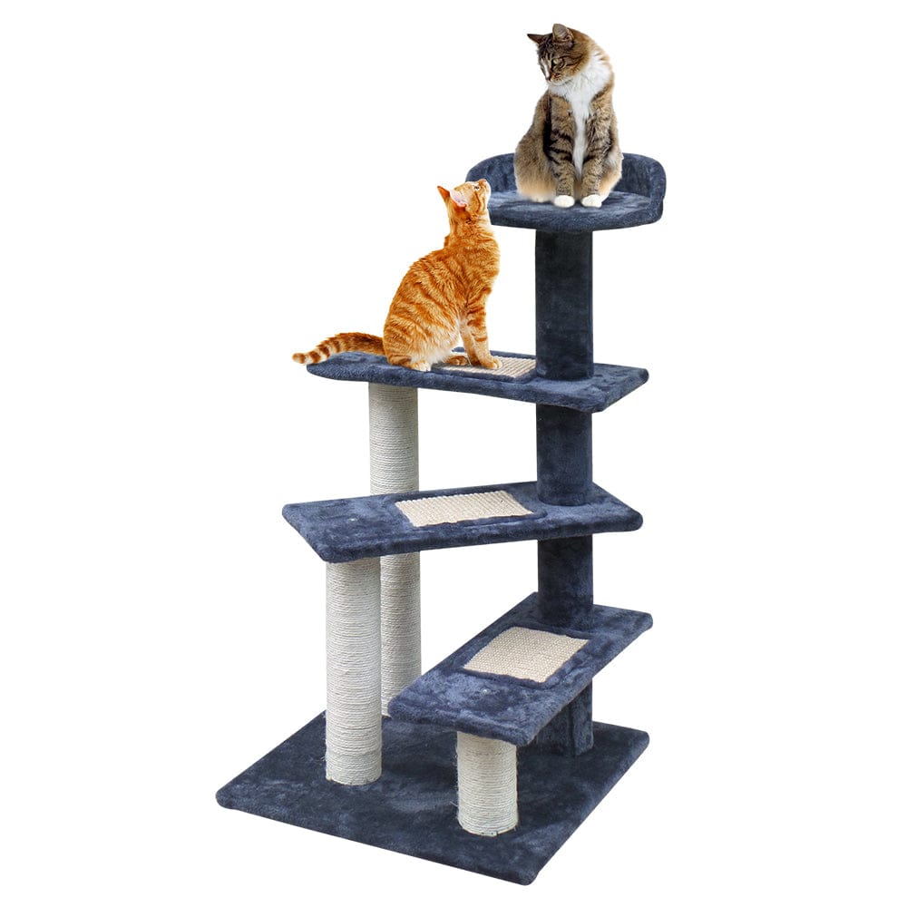 i.Pet Cat Tower i.Pet Cat Tree 100cm Scratching Post Scratcher Tower Wood Condo House Trees Bed