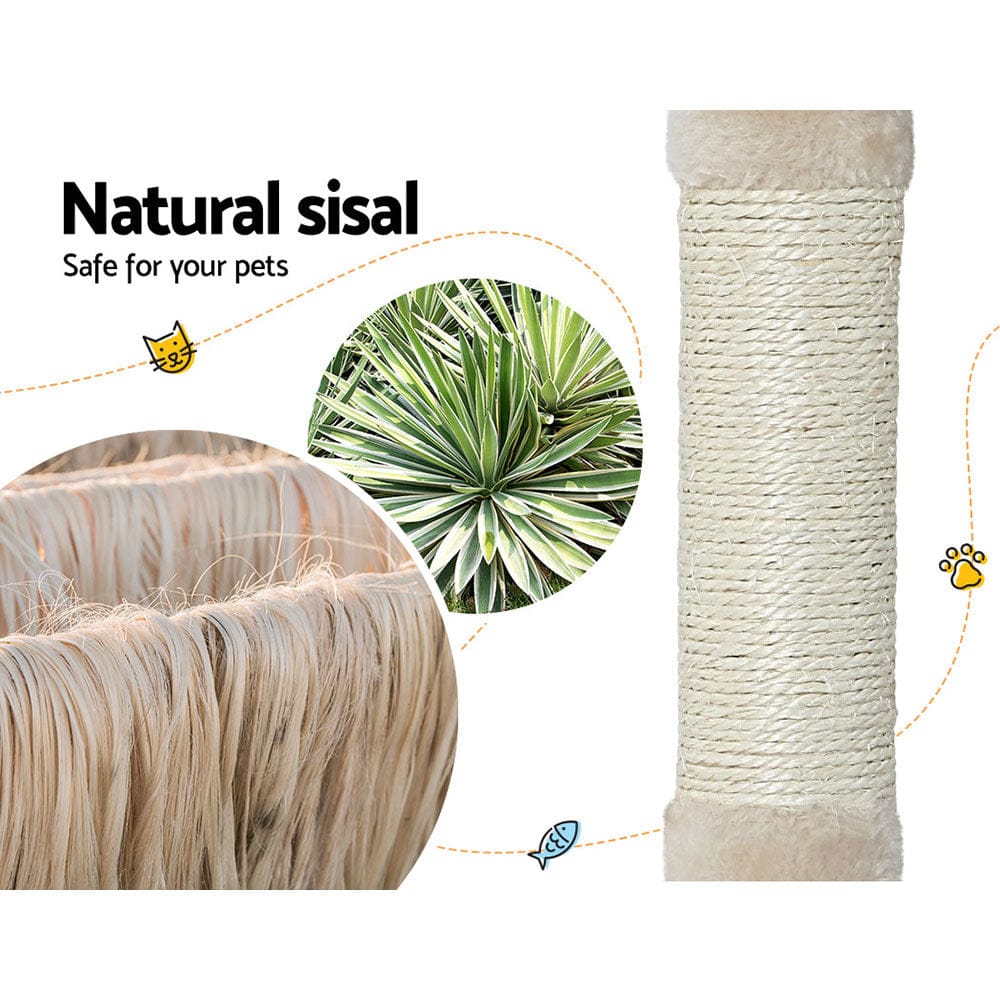 i.Pet Cat Tower i.Pet Cat Tree 110cm Tower Scratching Post Scratcher Wood Condo House Bed Toys