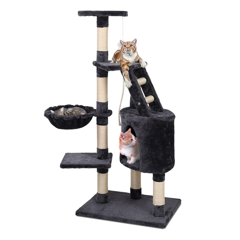 i.Pet Cat Tower i.Pet Cat Tree 120cm Tower Scratching Post Scratcher Wood Condo House Bed Toys