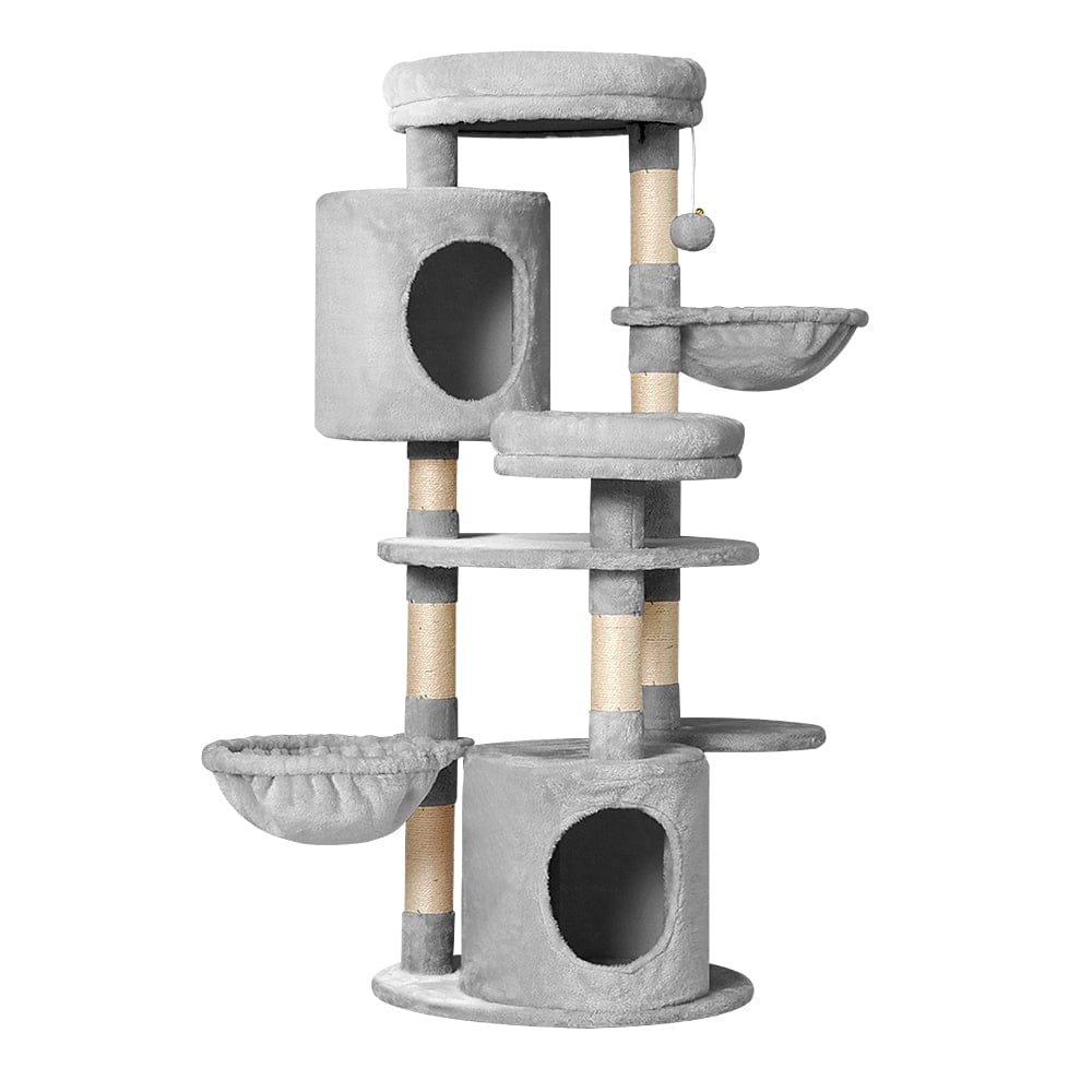 i.Pet Cat Tower i.Pet Cat Tree 123cm Tower Scratching Post Scratcher Wood Condo House Bed Toys