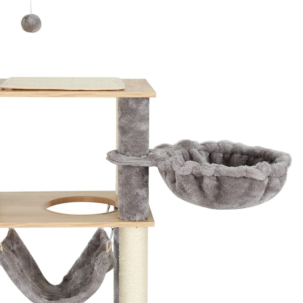 i.Pet Cat Tower i.Pet Cat Tree 152cm Tower Scratching Post Scratcher Wood Bed Condo Toys House Ladder