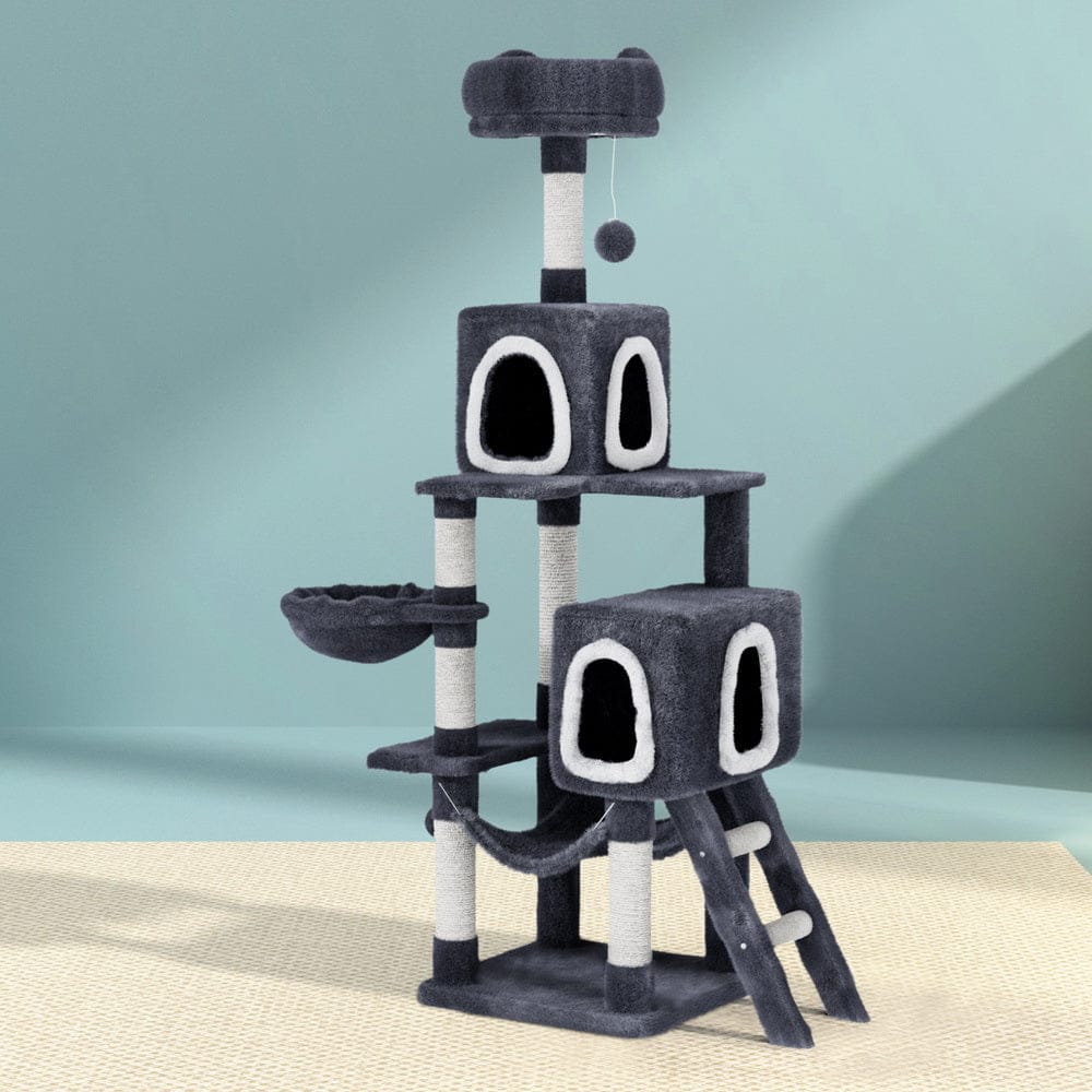 i.Pet Cat Tower i.Pet Cat Tree 168cm Tower Scratching Post Scratcher Condo House Hanging Toy Bed