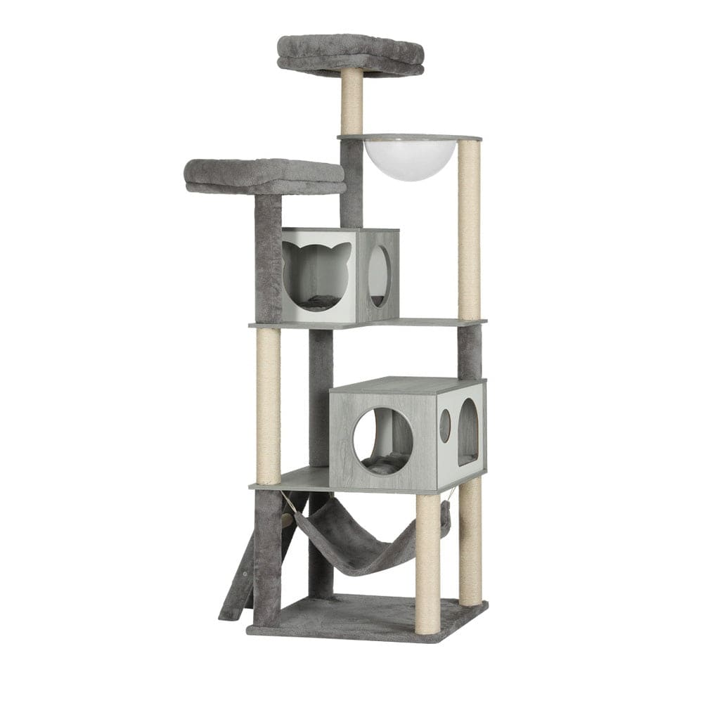 i.Pet Cat Tower i.Pet Cat Tree 178cm Tower Scratching Post Scratcher Wood Bed Condo House Wooden Ladder