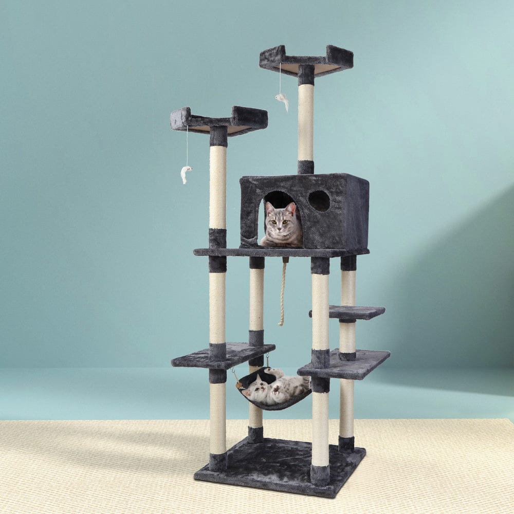 i.Pet Cat Tower i.Pet Cat Tree 184cm Tower Scratching Post Scratcher Wood Trees Condo Bed House