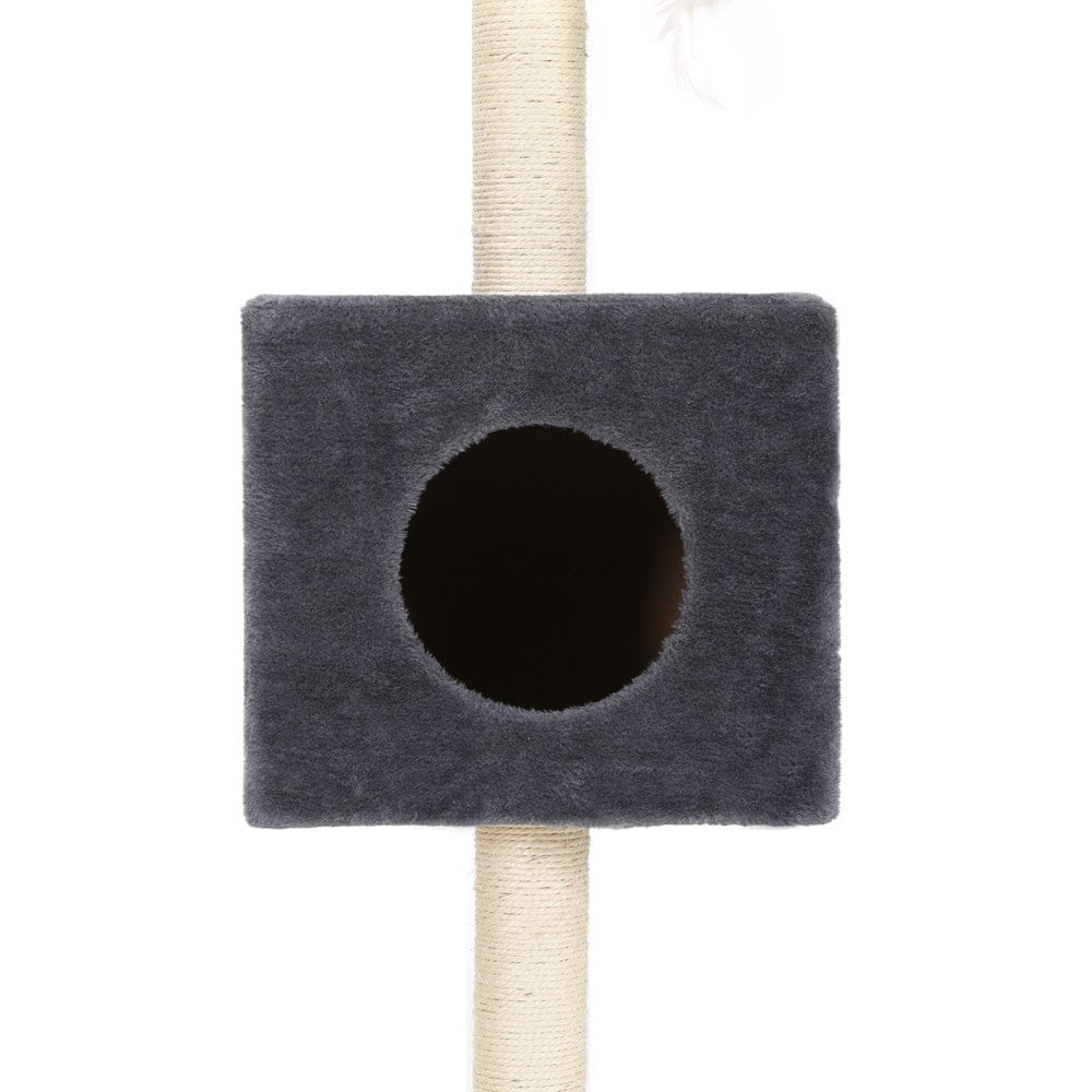 i.Pet Cat Tower i.Pet Cat Tree 260cm Tower Scratching Post Scratcher Floor to Ceiling Cats Bed Dark Grey