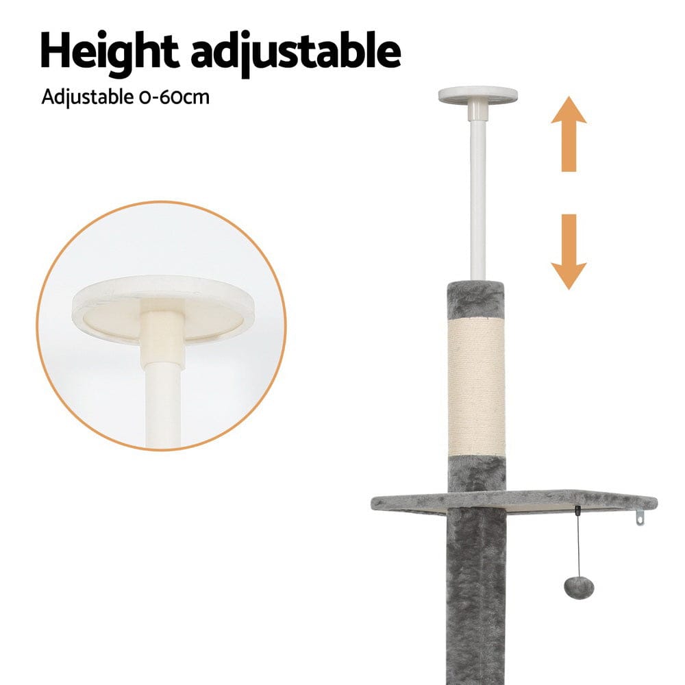 i.Pet Cat Tower i.Pet Cat Tree 290cm Tower Scratching Post Scratcher Floor to Ceiling Cats Bed
