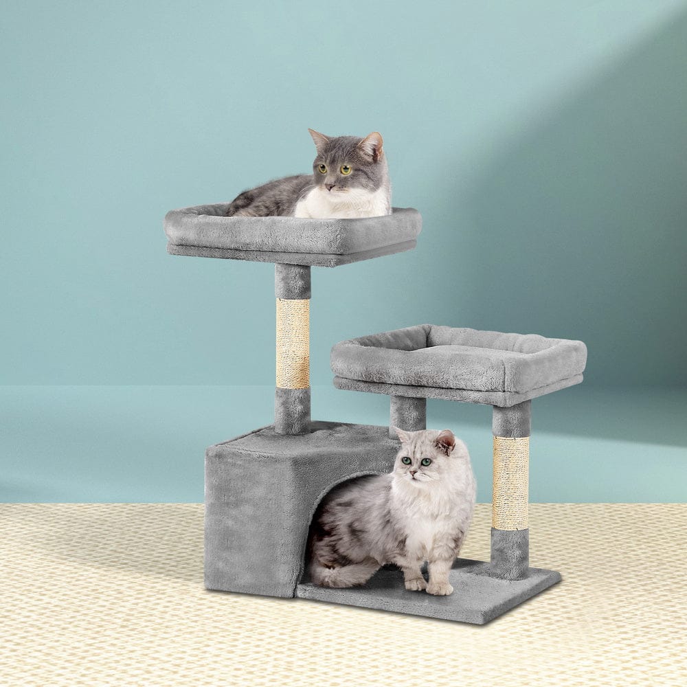 i.Pet Cat Tower i.Pet Cat Tree 69cm Scratching Post Tower Scratcher Wood Condo House Bed Trees