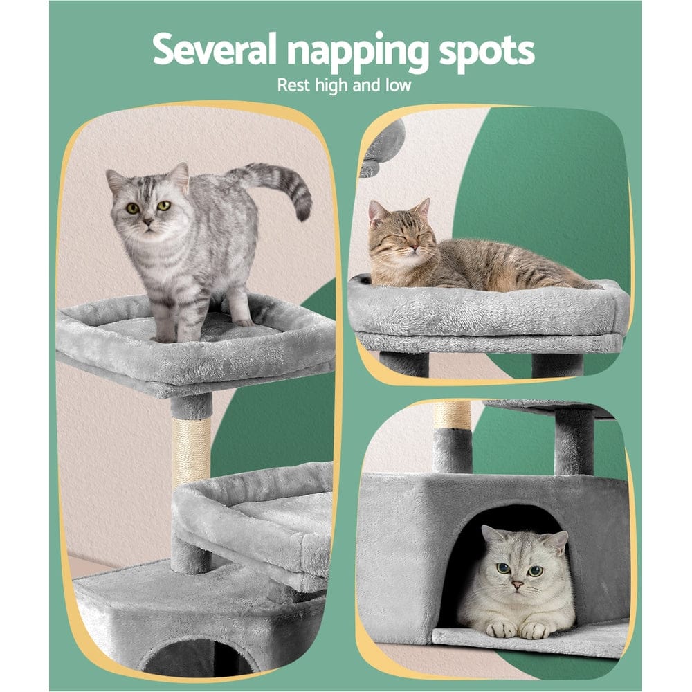 i.Pet Cat Tower i.Pet Cat Tree 69cm Scratching Post Tower Scratcher Wood Condo House Bed Trees