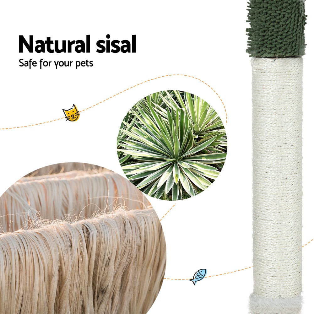 i.Pet Cat Tower i.Pet Cat Tree 78cm Scratching Post Tower Scratcher Wood Condo House Bed Toys Green