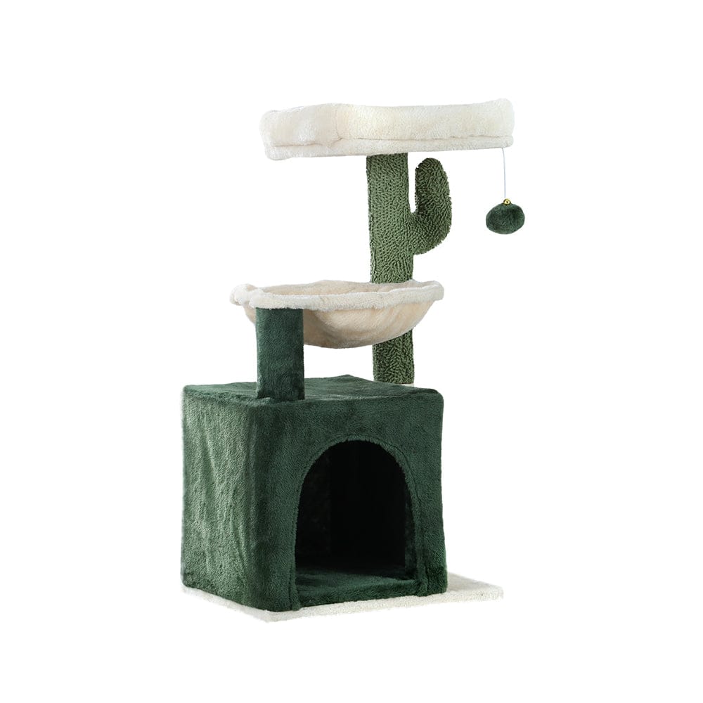 i.Pet Cat Tower i.Pet Cat Tree 78cm Scratching Post Tower Scratcher Wood Condo House Bed Toys Green
