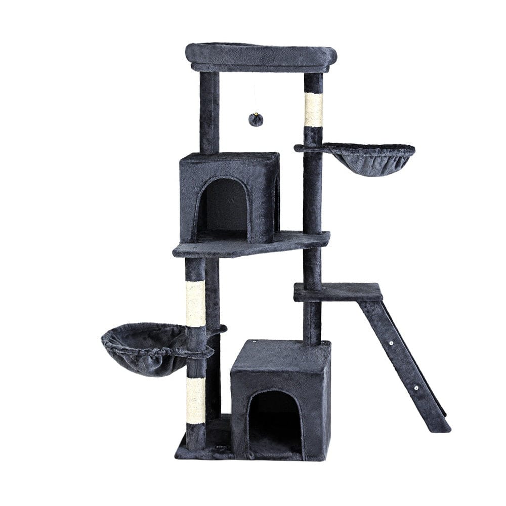 i.Pet Cat Tower i.Pet Cat Tree Tower Scratching Post Scratcher 138cm Trees Condo House Grey
