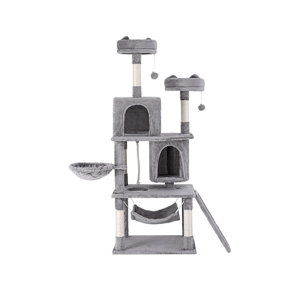 i.Pet Cat Tower i.Pet Cat Tree Tower Scratching Post Scratcher 161cm Condo House Trees Grey