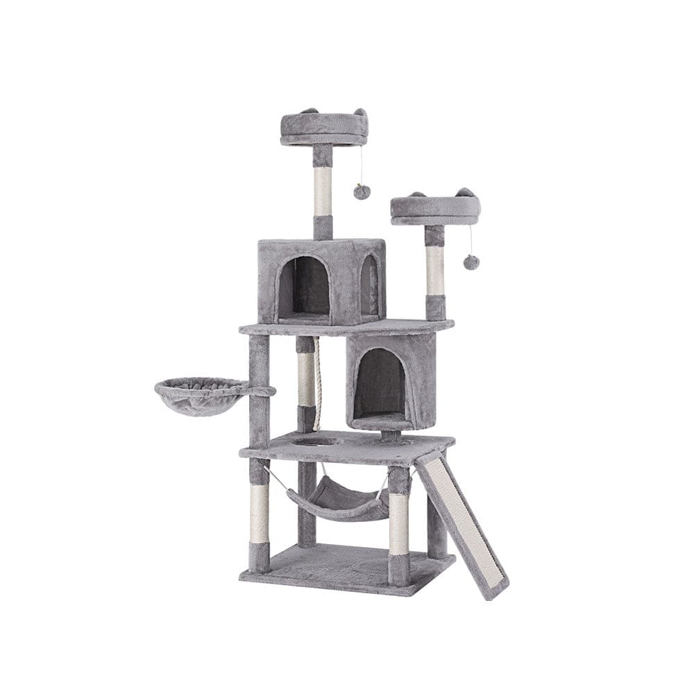 i.Pet Cat Tower i.Pet Cat Tree Tower Scratching Post Scratcher 161cm Condo House Trees Grey