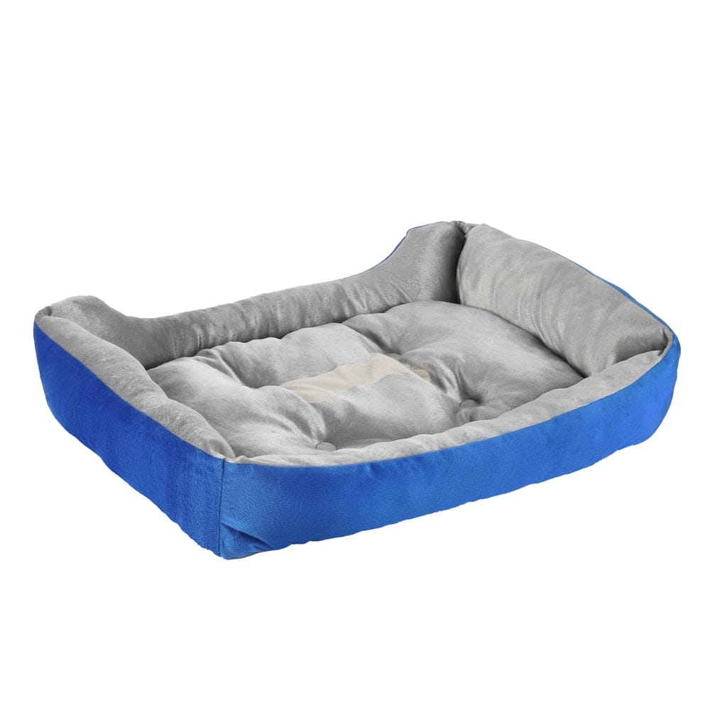 i.Pet Cat Bed i.Pet Pet Bed Dog Cat Calming Soft Mat Sleeping Comfy Plush Cave Washable Blue