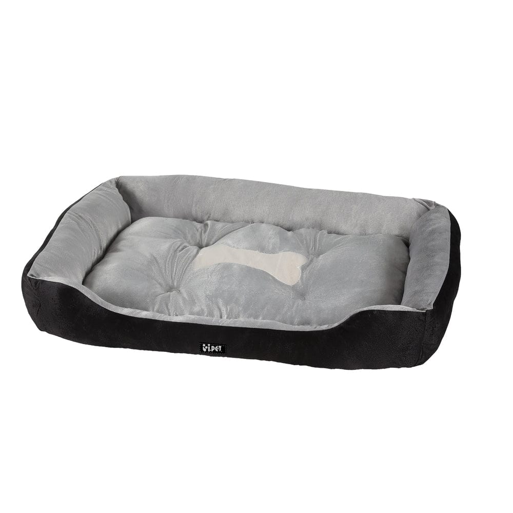 i.Pet Cat Bed i.Pet Pet Bed Dog Cat Calming Soft Sleeping Comfy Plush Mat Cave Washable Black