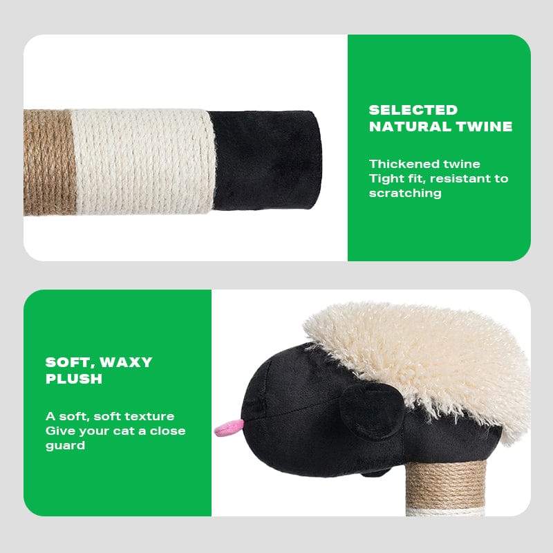 i.Pet Cat Tower Sheep Cat Tree Tower Scratching Post Scratcher Cats Condo House Cat Tunnel Bed