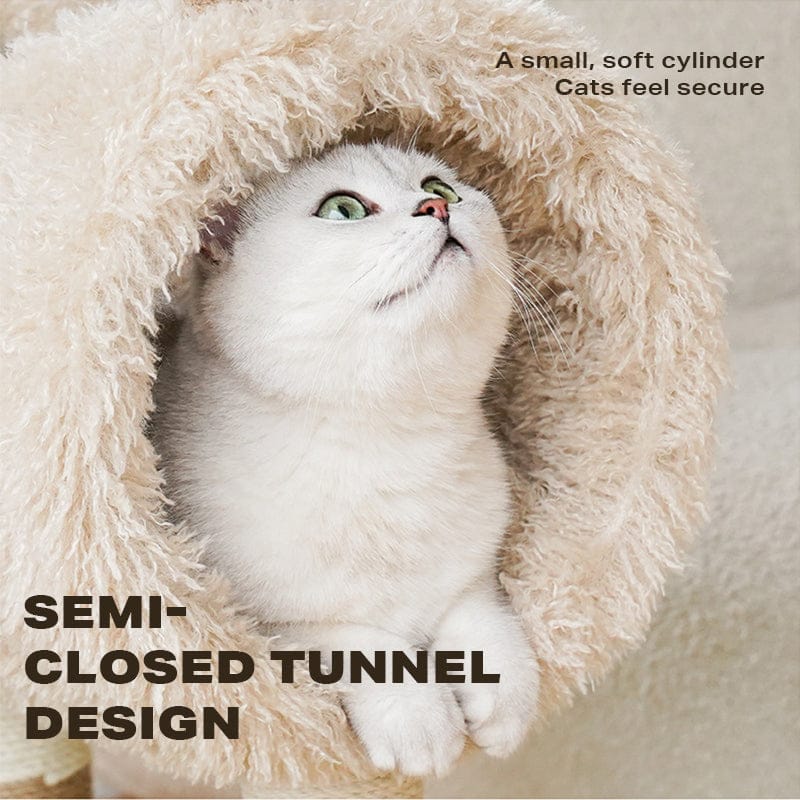 i.Pet Cat Tower Sheep Cat Tree Tower Scratching Post Scratcher Cats Condo House Cat Tunnel Bed
