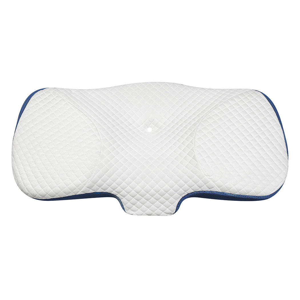 Memory Foam Pillow Pillowcase Supprt Blue Rebound Dreamz