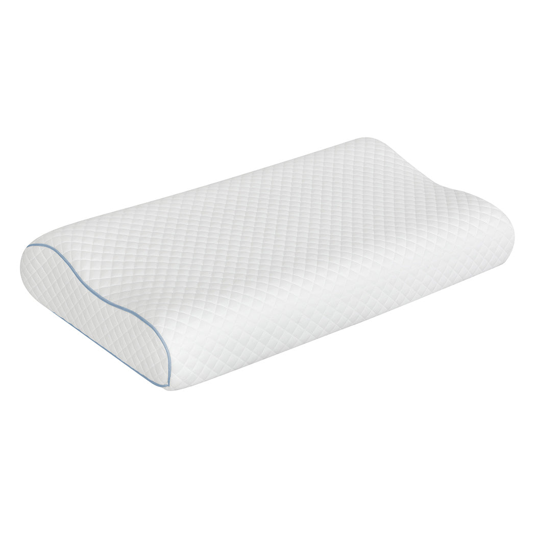 Memory Pillow Supprt Shoulder Foam White Pillowcase Dreamz