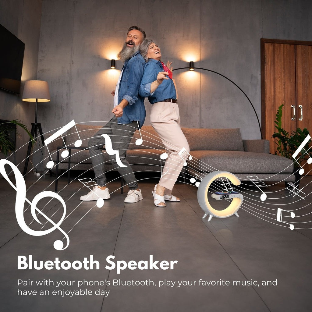 VOCTUS Dimmable LED Table Desk Lamp with Wireless Charger Bedside Light White VOCTUS