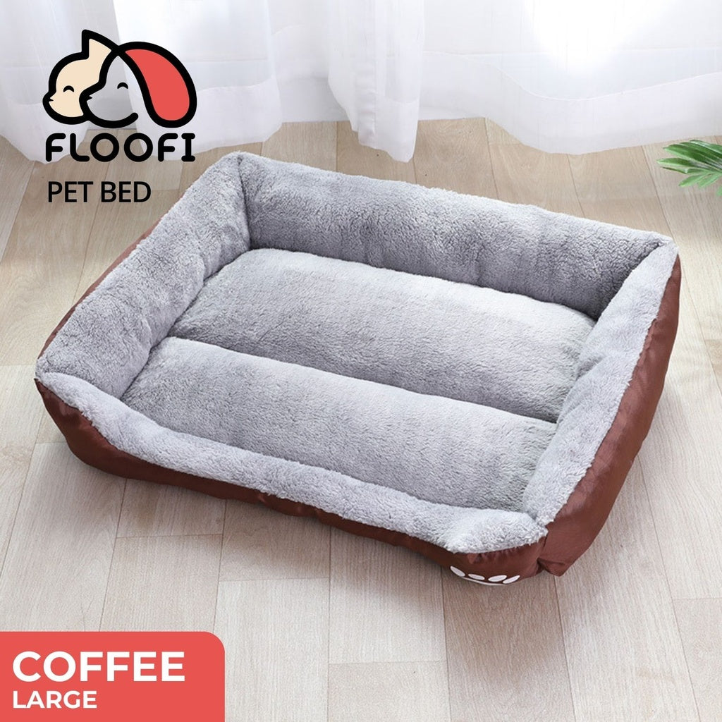 Floofi Pet Bed Square L Size (Coffee) FLOOFI