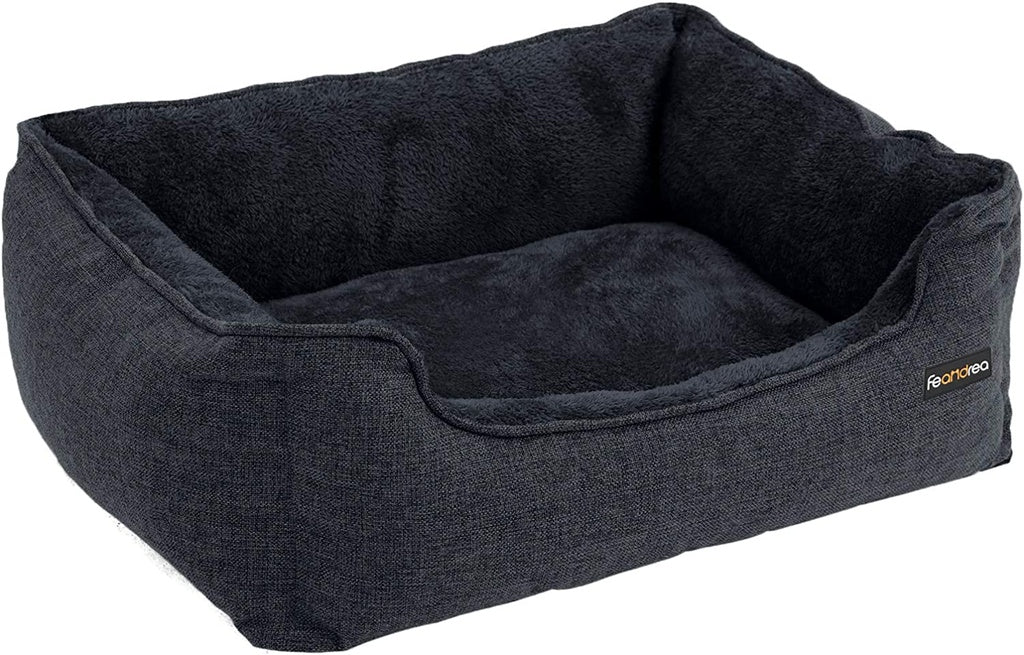 FEANDREA 90cm Dog Sofa Bed with Removable Washable Cover Dark Grey Feandrea
