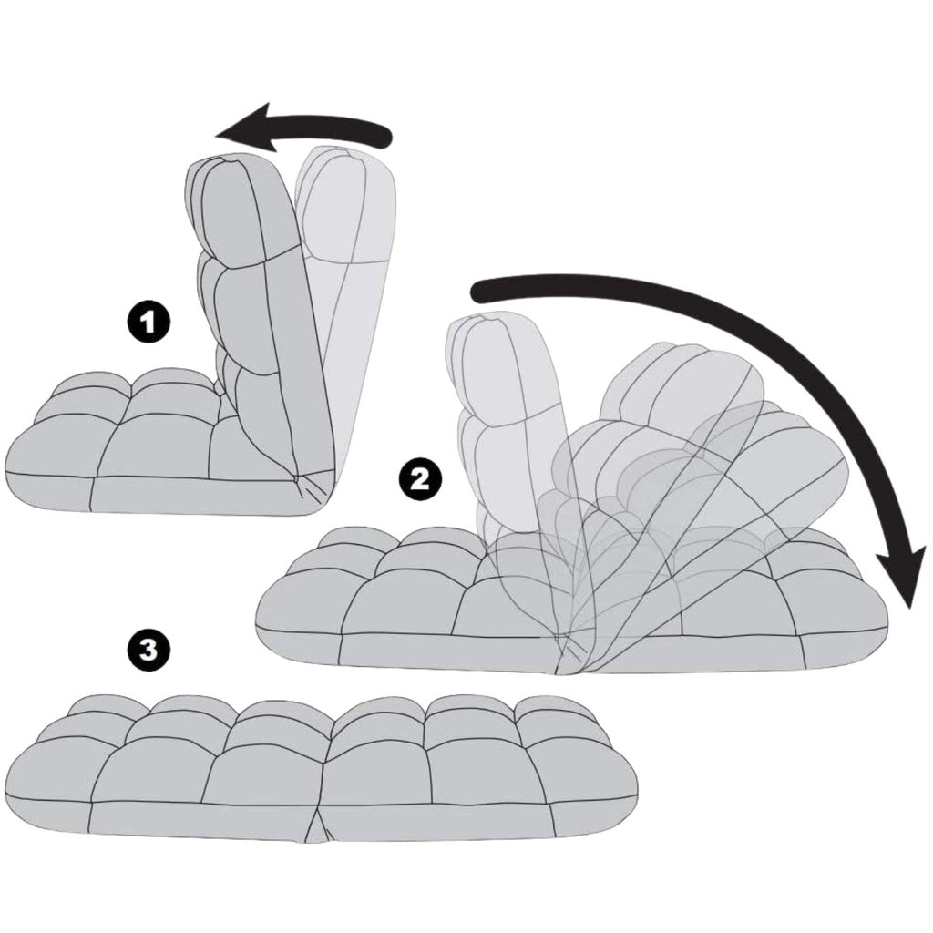 EKKIO Adjustable Floor Chair Lounge Sofa Bed Recliner (Silver Grey) EK-FLSR-100-LZQ EKKIO