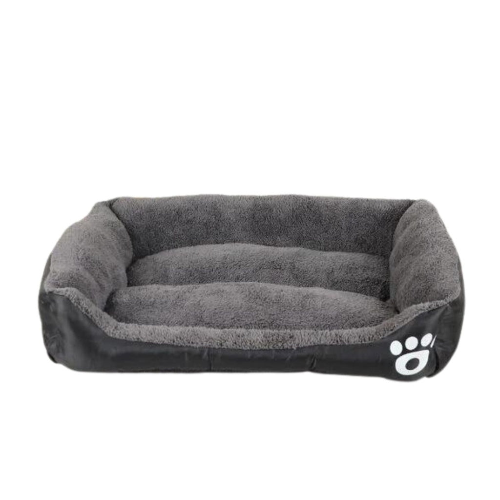 FLOOFI Pet Bed Square L Size Comfy Washable Black and Dark Grey FLOOFI