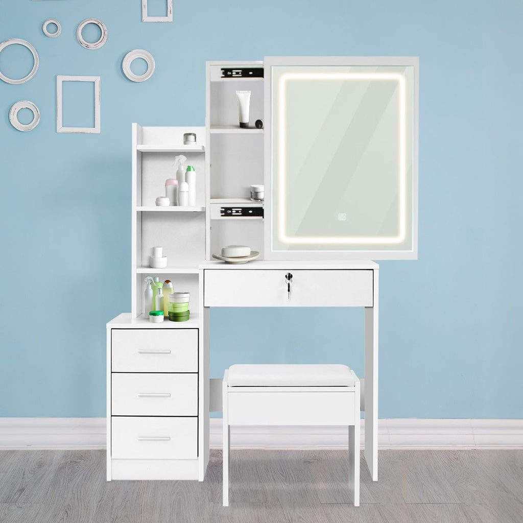 EKKIO Dressing Table White LED Mirror EKKIO