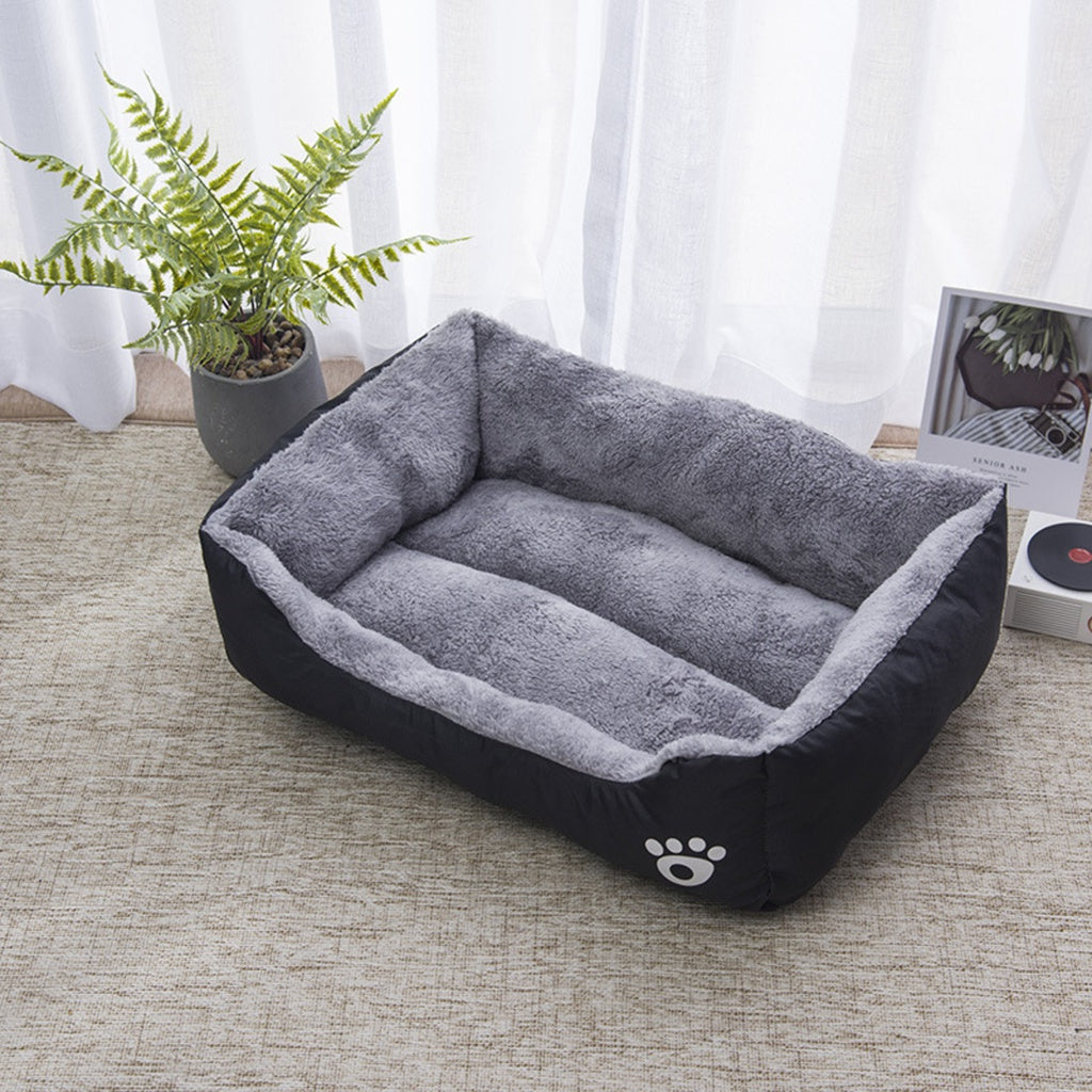 Floofi Pet Bed Square XL Size (Black) FLOOFI