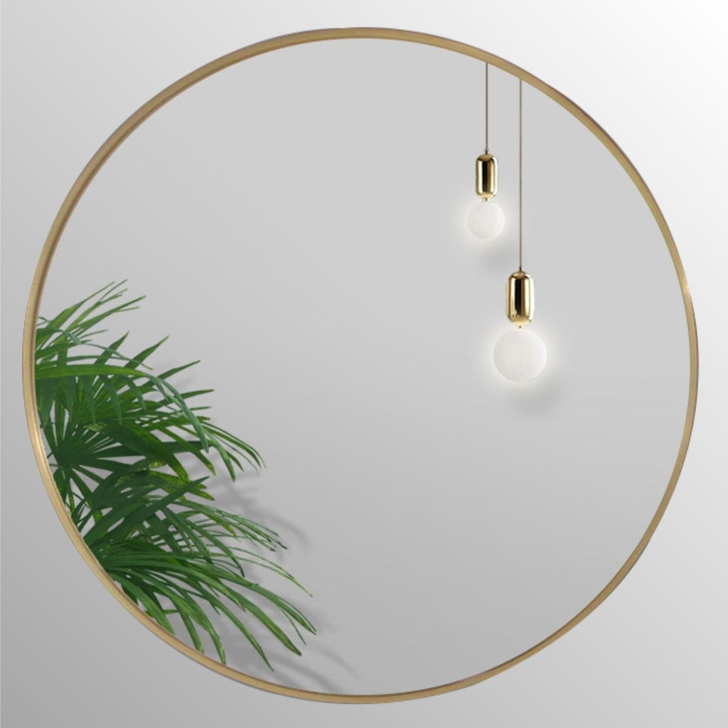 EKKIO 70cm Round Aluminium Wall Mirror EKKIO
