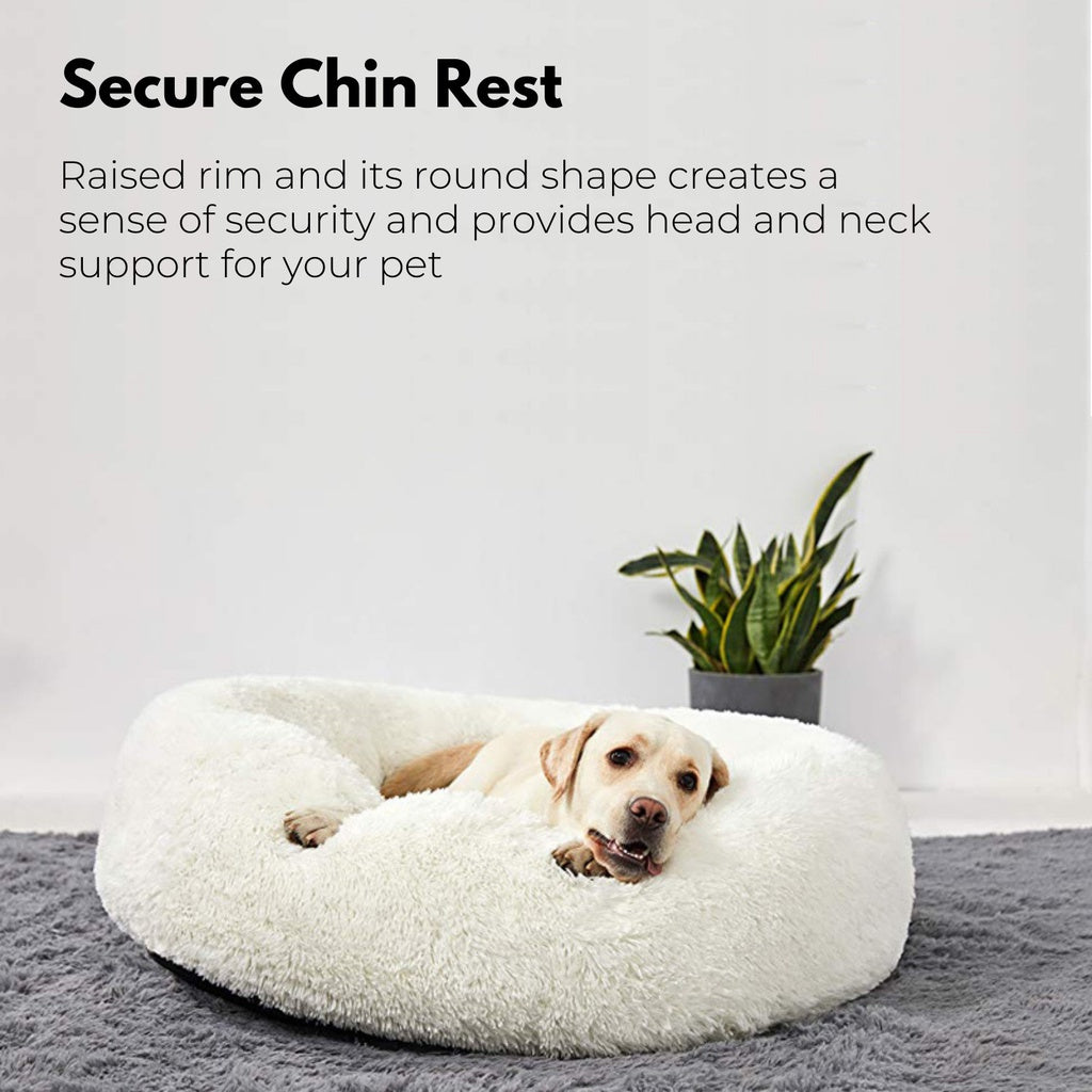 FLOOFI XL 100CM Round Pet Bed (Dark Grey) FLOOFI