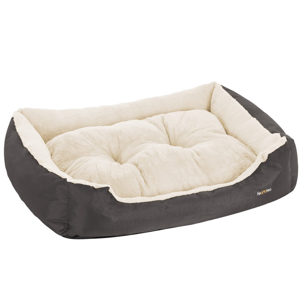 FEANDREA 70cm Dog Bed Reversible Cushion Dark Grey Feandrea