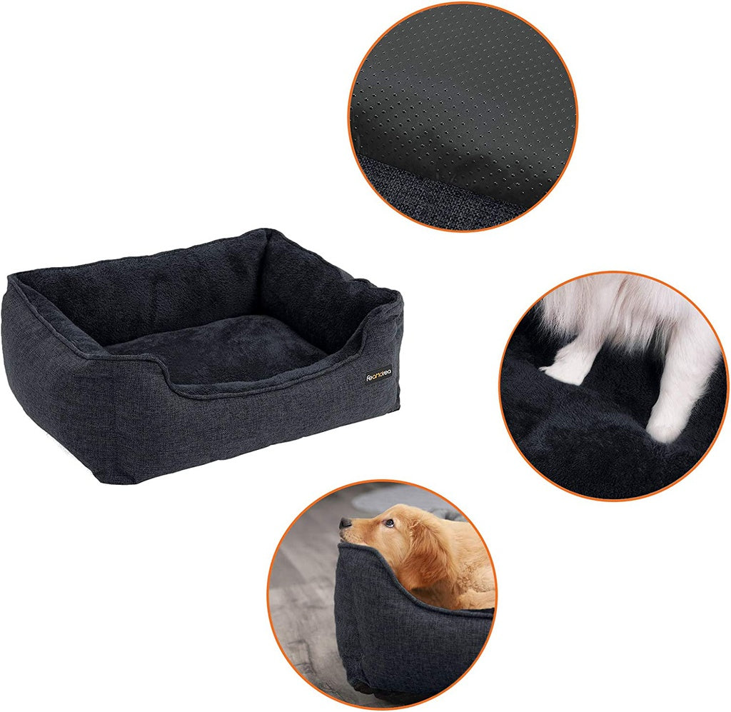 FEANDREA 110cm Dog Sofa Bed with Removable Washable Cover Dark Grey Feandrea