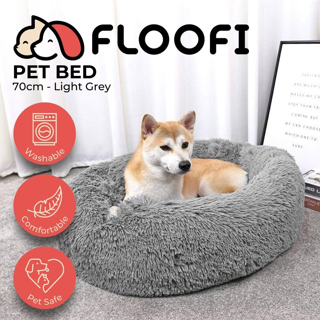 Floofi Pet Bed 70cm (Light Grey) FLOOFI