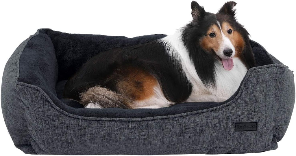 FEANDREA 110cm Dog Sofa Bed with Removable Washable Cover Dark Grey Feandrea