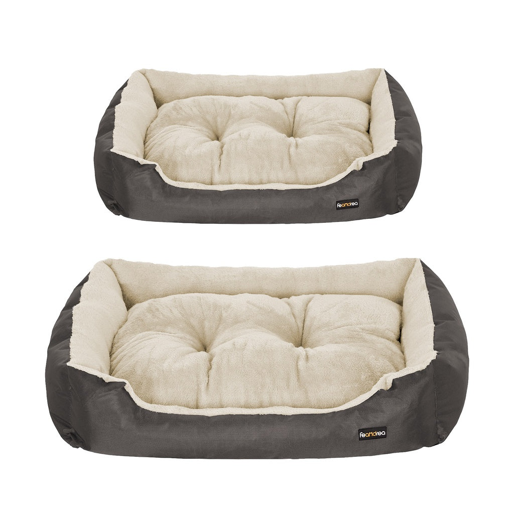 FEANDREA 70cm Dog Bed Reversible Cushion Dark Grey Feandrea