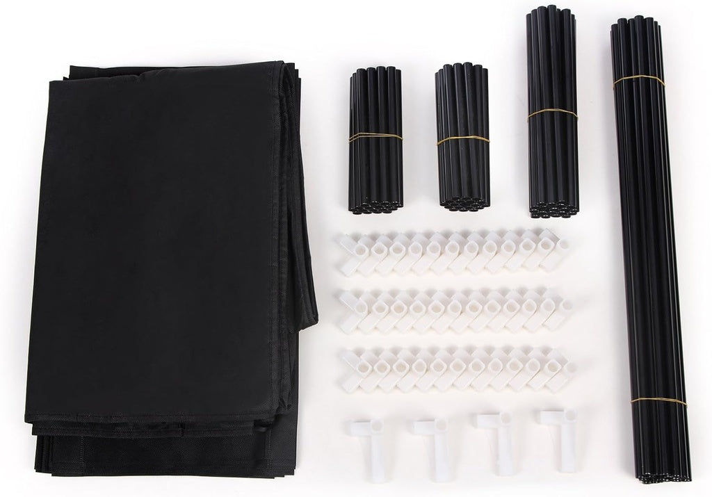 SONGMICS 9 Tier Shoe Rack for 27-35 Pairs of Shoes with Nonwoven Fabric Cover Black SONGMICS