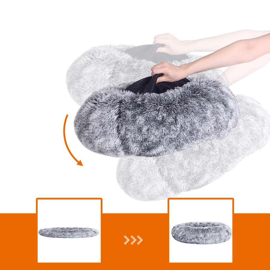 FEANDREA 50cm Dog Bed with Removable Washable Cover Grey Feandrea