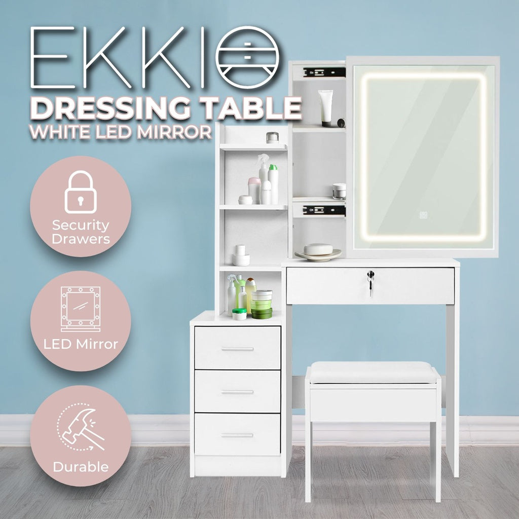 EKKIO Dressing Table White LED Mirror EKKIO